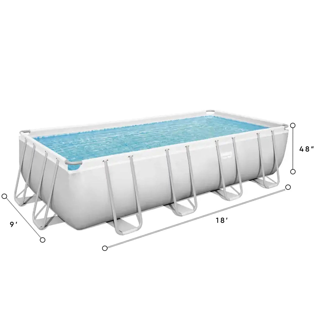 18ft x 9ft x 4ft Rectangular Above Ground Swimming Pool Kit L342