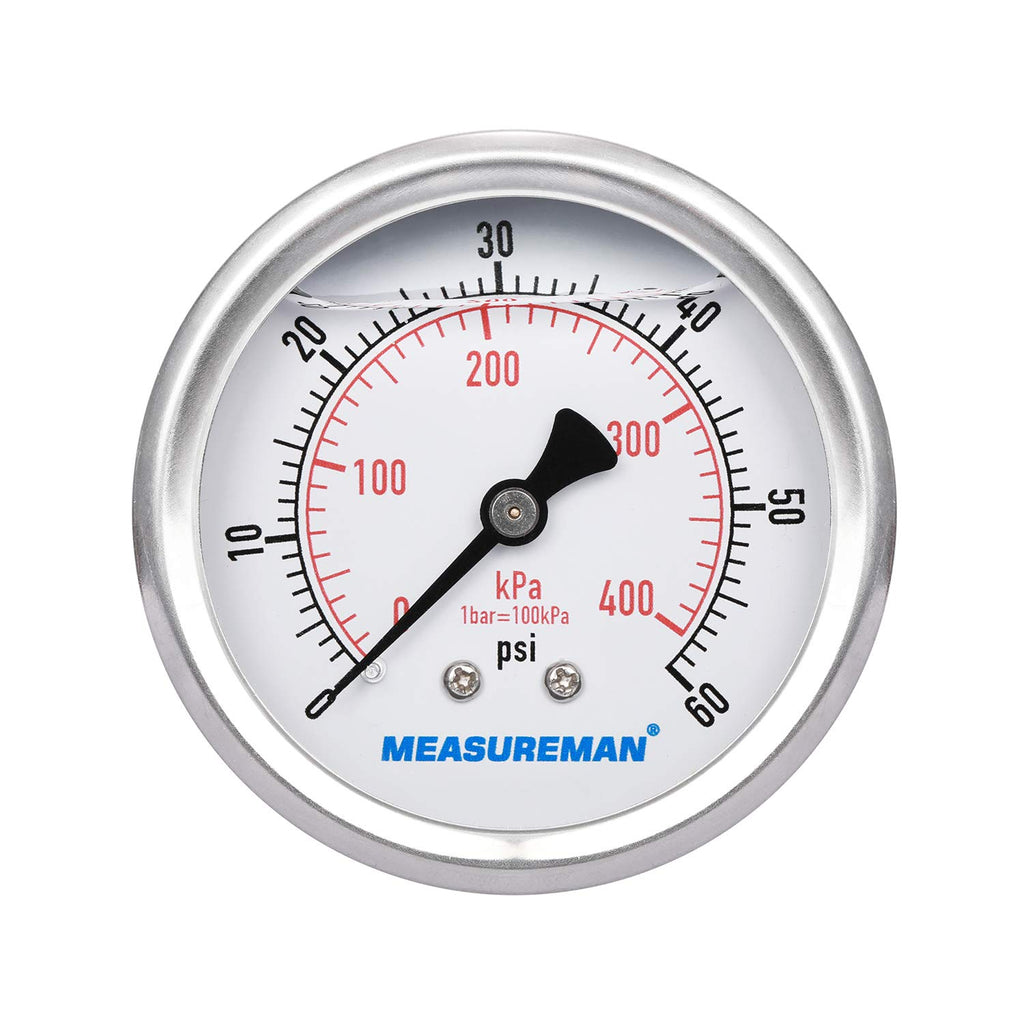 2-1/2inch Liquid Filled Hydraulic Pressure Gauge 0-5000psi/kpa A92065