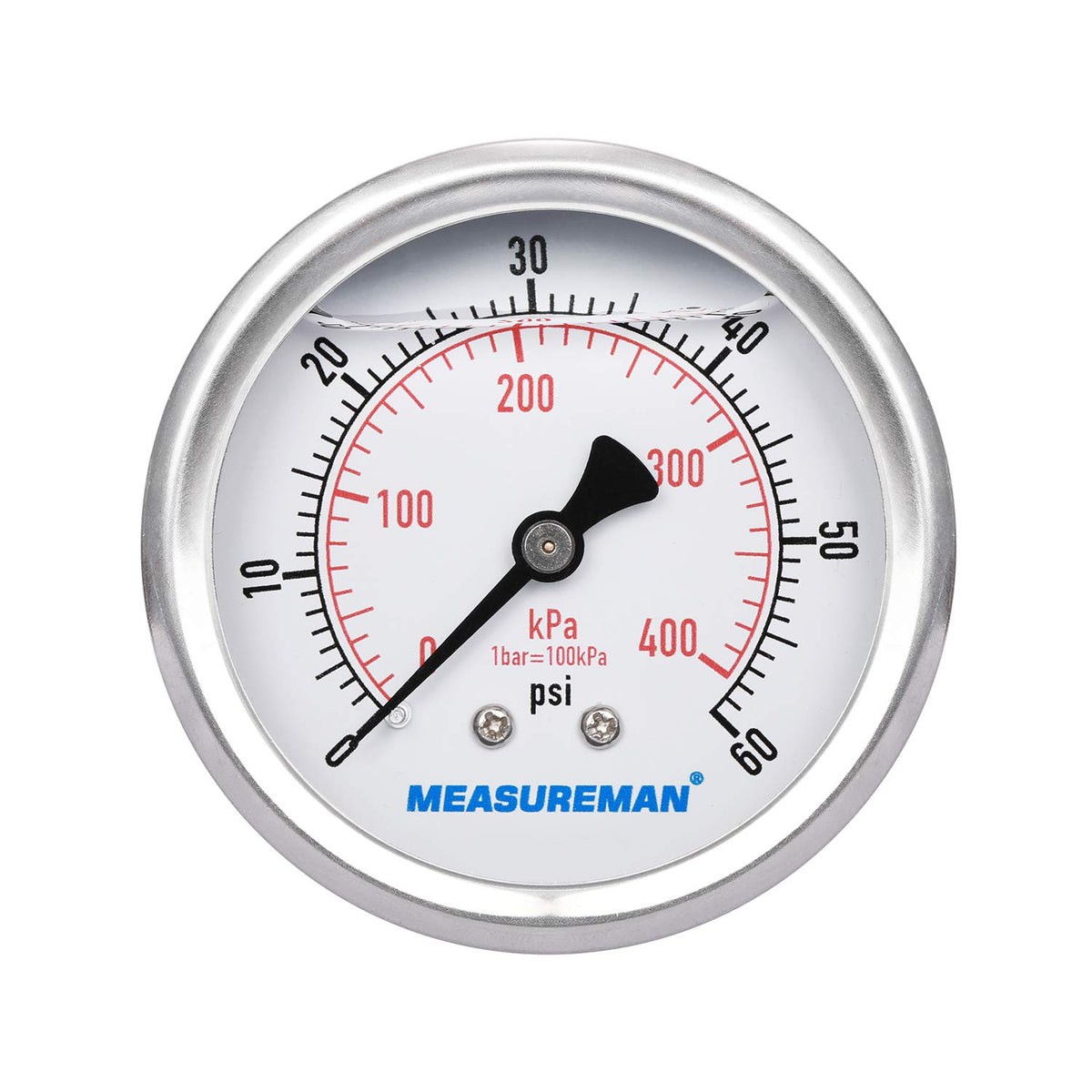 2-1/2inch Liquid Filled Hydraulic Pressure Gauge 0-5000psi/kpa A92065