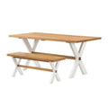 72 in. Dining Table with Bench Set of 2 E545
