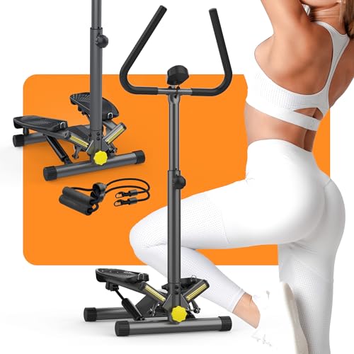 Stepper Machine with Resistance Bands, 300LBS Weight Capacity, Adjustable Step Height Z8354