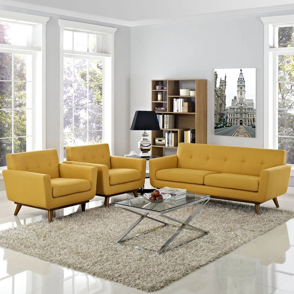 Citrus Armchairs and Loveseat Set of 3 M32688