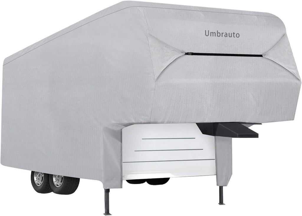 5th Wheel RV Cover 3 Layers Waterproof Breathable Gray O4371