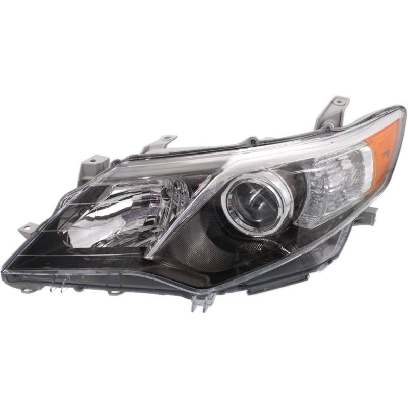 2012 Toyota Camry Headlight Driver Side Clear Lens Black Interior H7309