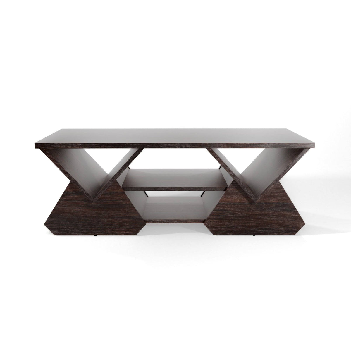 Espresso Geometric Coffee Table Q495015