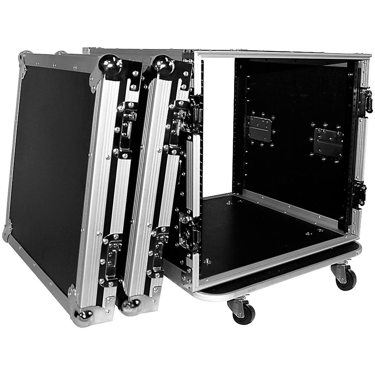 10U Amp Rack Mount Flight Case with Casters Y758688