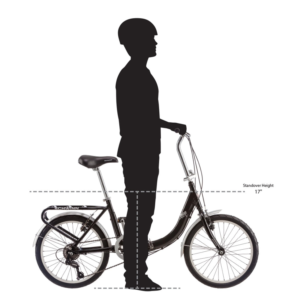 Folding Commuter Bike, 20-inch wheels, Black E487