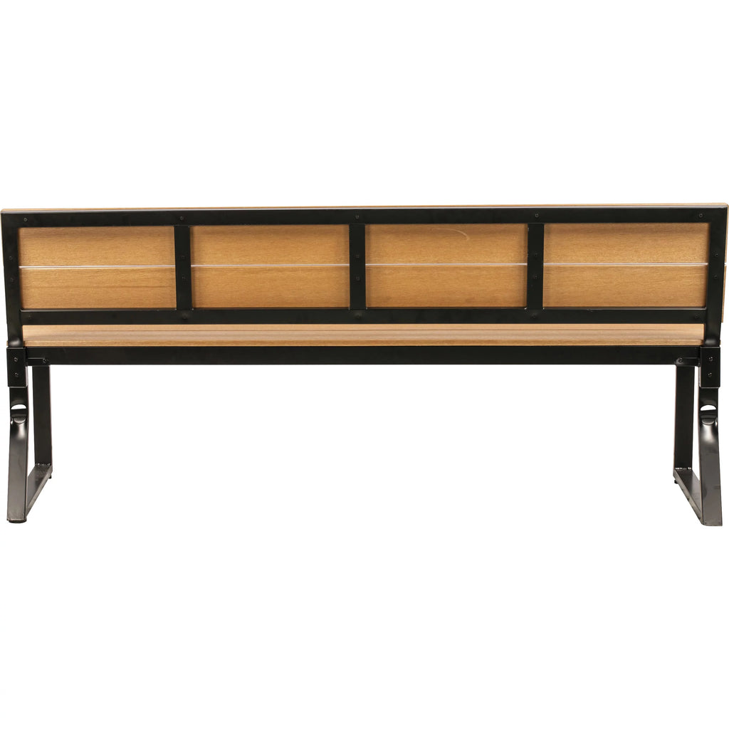 Teak Outdoor Bench with Backrest A83027