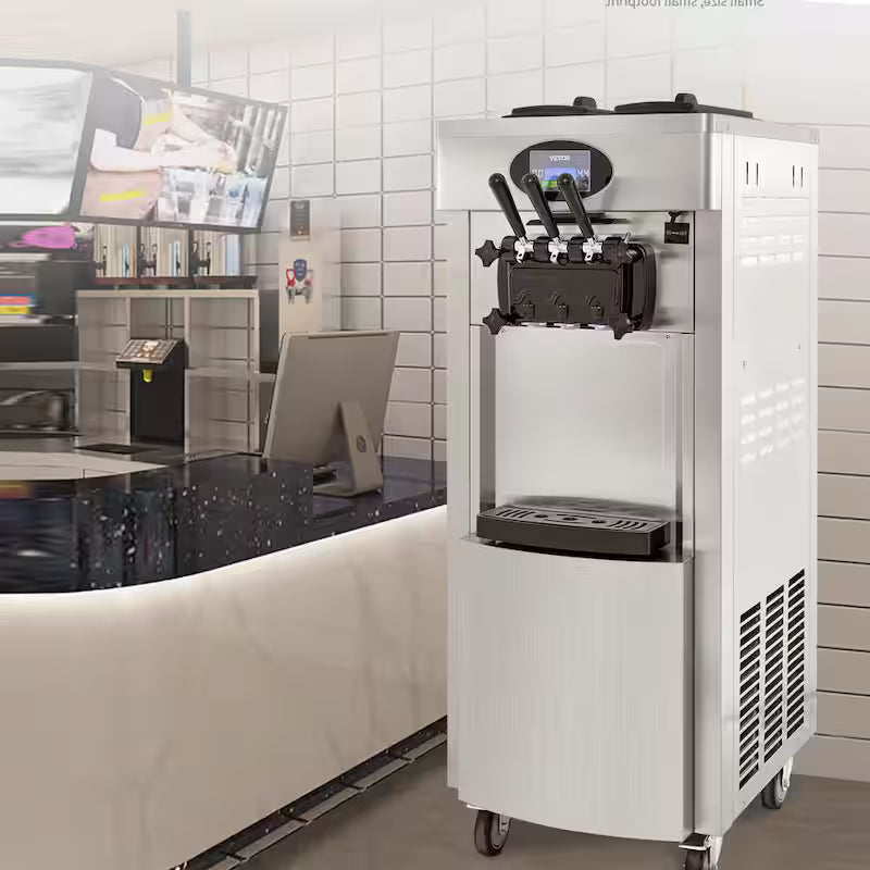 Commercial Soft Ice Cream Maker 3 Flavors 2200 W P40543