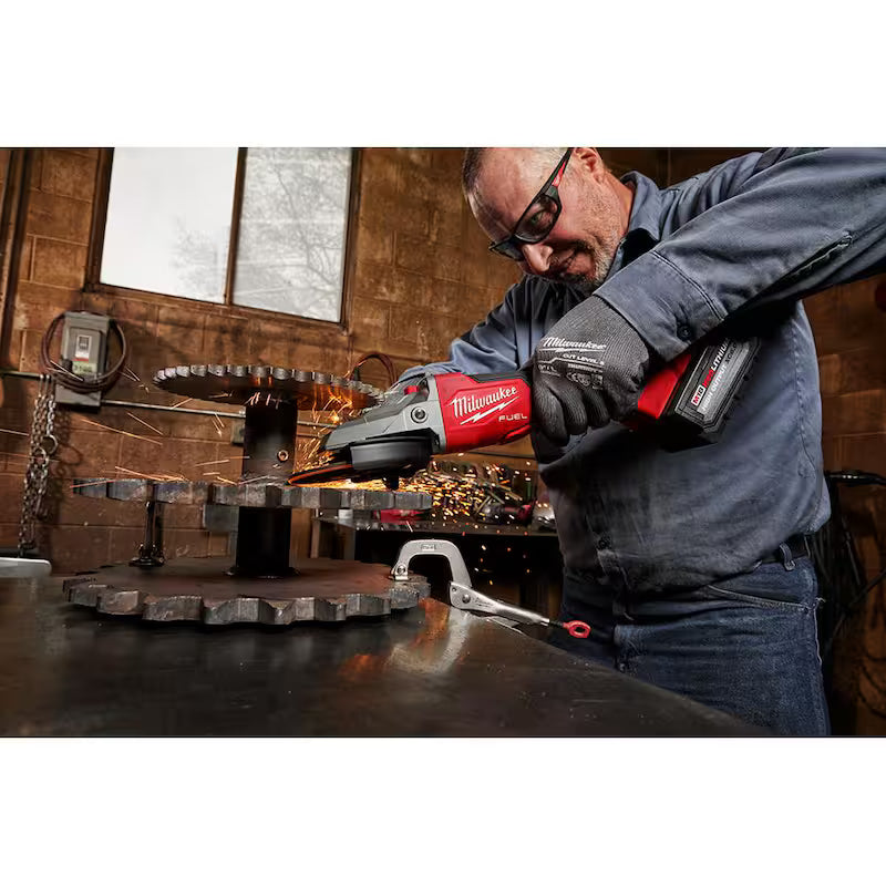 18-Volt Lithium-Ion Brushless Cordless 5 in. Flathead Braking Grinder U266091