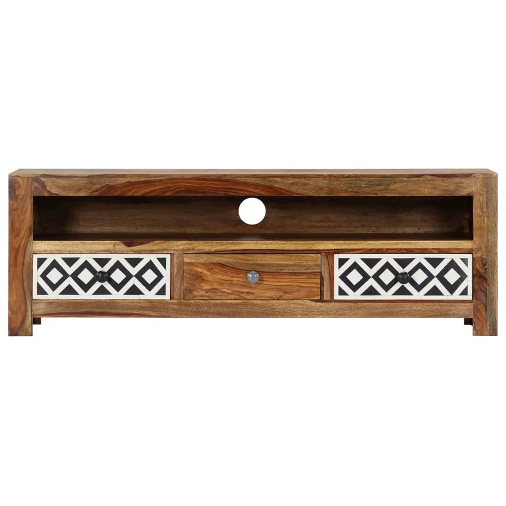 Sheesham Wood TV Stand with 3 Drawers R76047