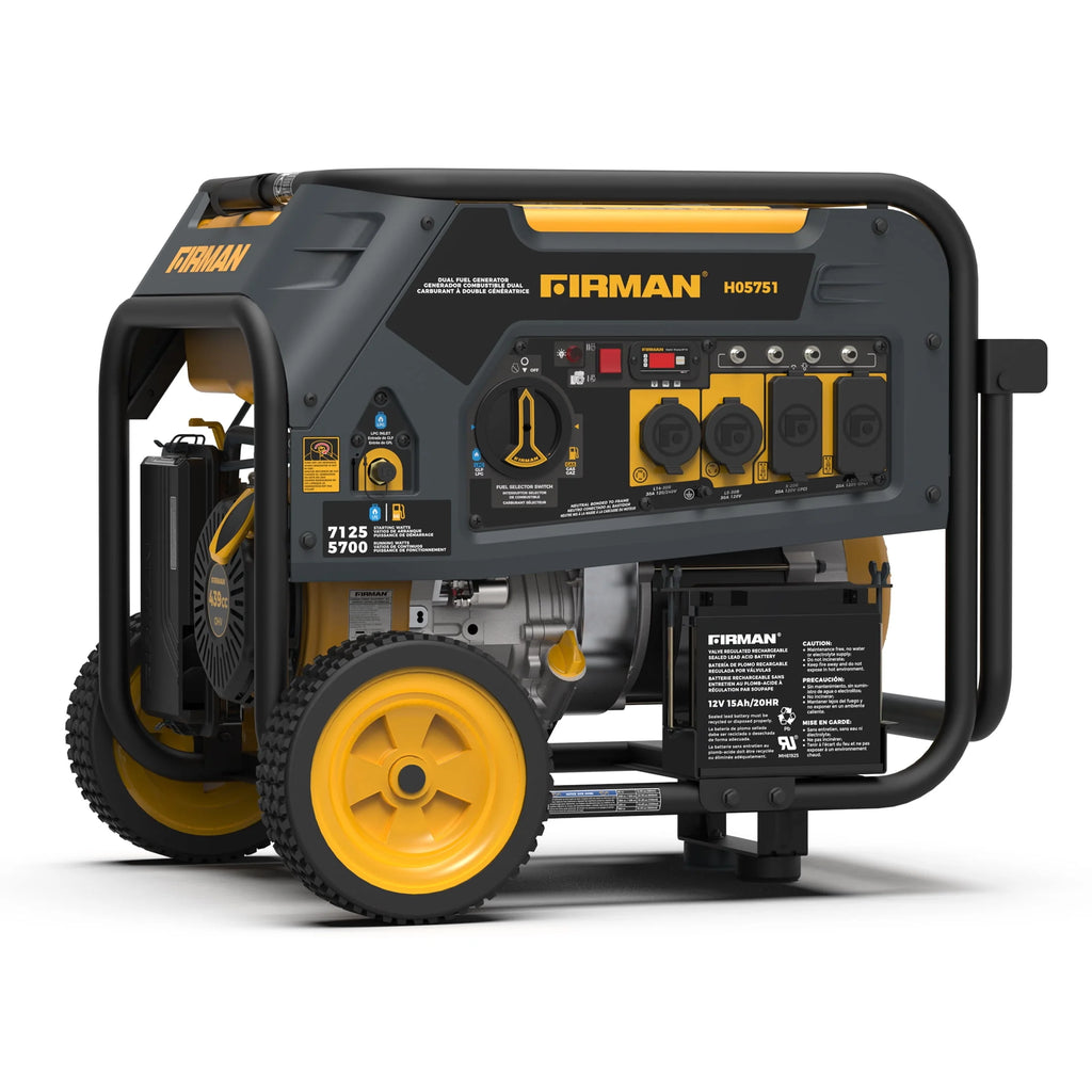 4550/3650 Watt Dual Fuel Portable Generator with Wheel Kit N149