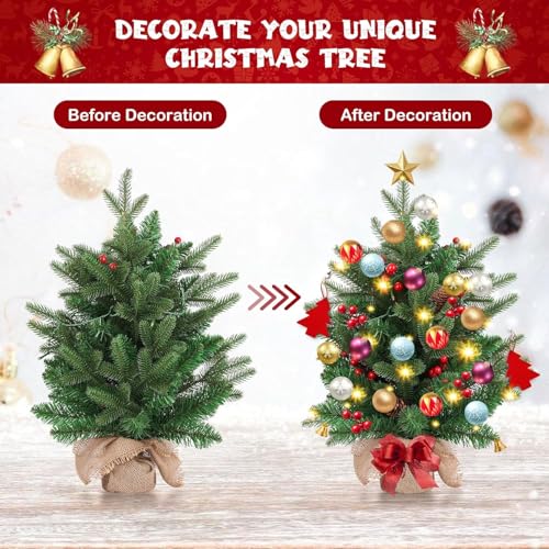 20 inch Small Christmas Tree with Lights Y553865