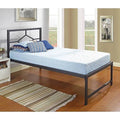 Twin Metal Daybed with Headboard in Black K984440