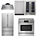 36 Propane Gas Range, Range Hood, Refrigerator, Dishwasher, Wine Cooler A56131