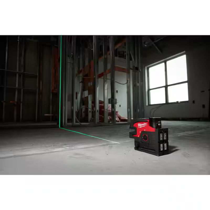 12-Volt Cordless Green Cross Line and 4-Points Laser Kit T647