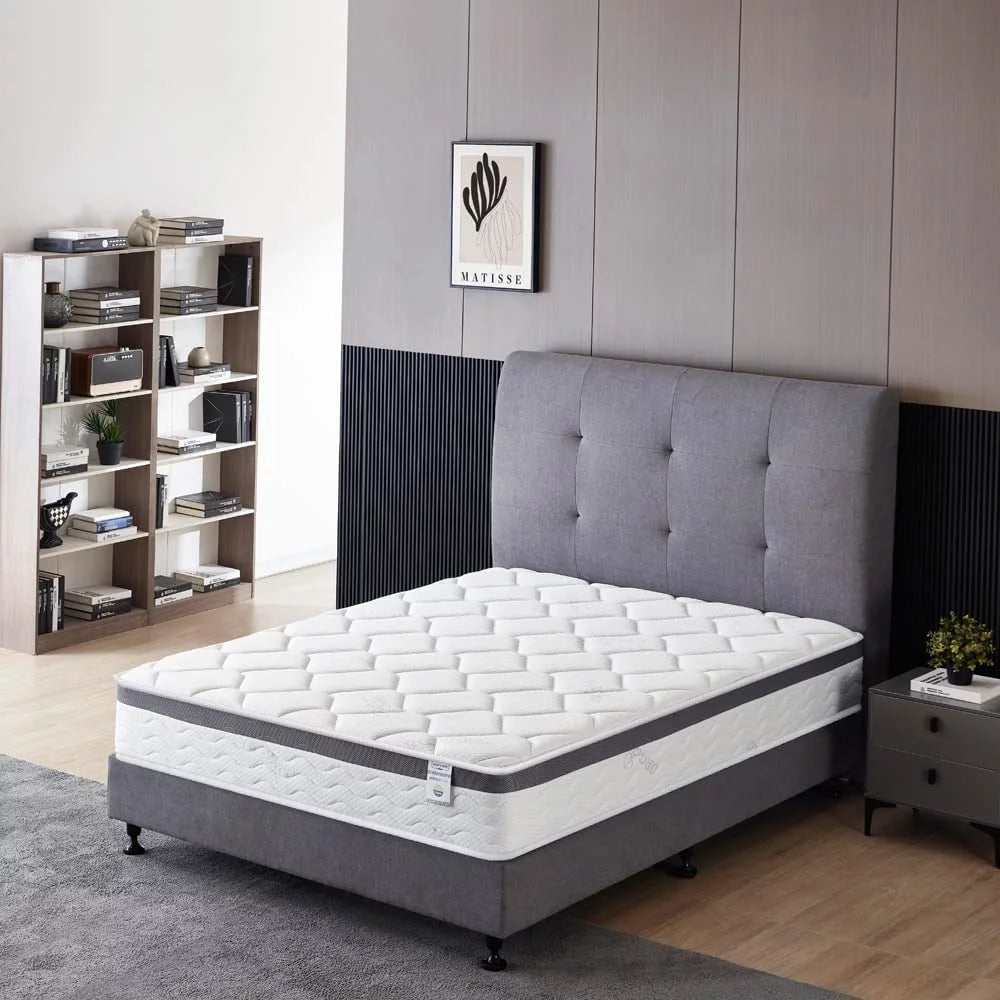 Twin Size 10 Inch Memory Foam Spring Hybrid Mattress E51956