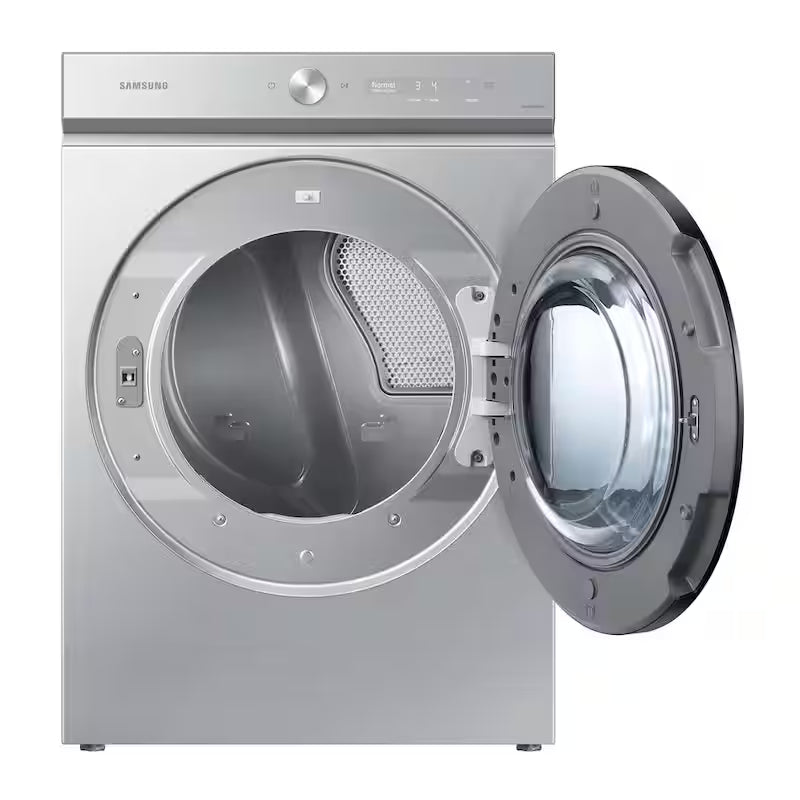7.6 cu. ft. Vented Smart Electric Dryer in Silver Steel Q6856