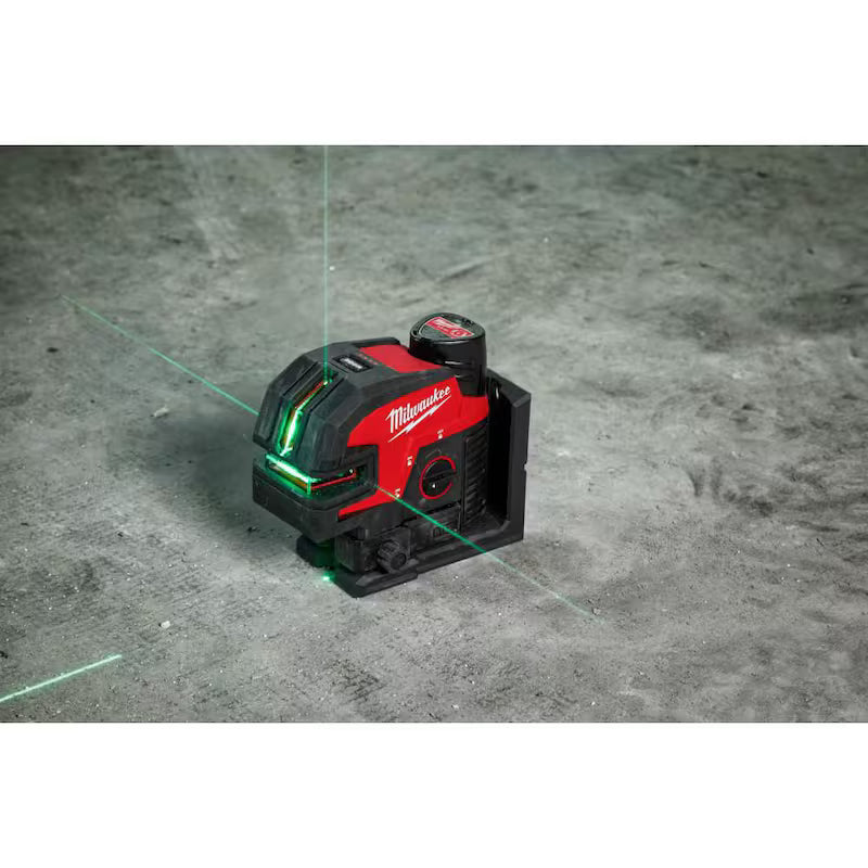 12-Volt Cordless Green Cross Line and 4-Points Laser Kit T647