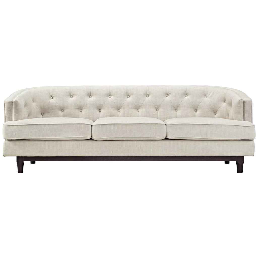 Beige Upholstered Fabric Sofa K17370
