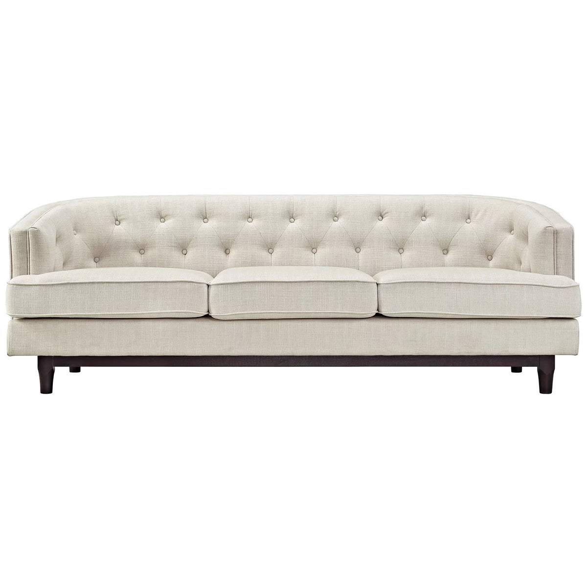 Beige Upholstered Fabric Sofa K17370