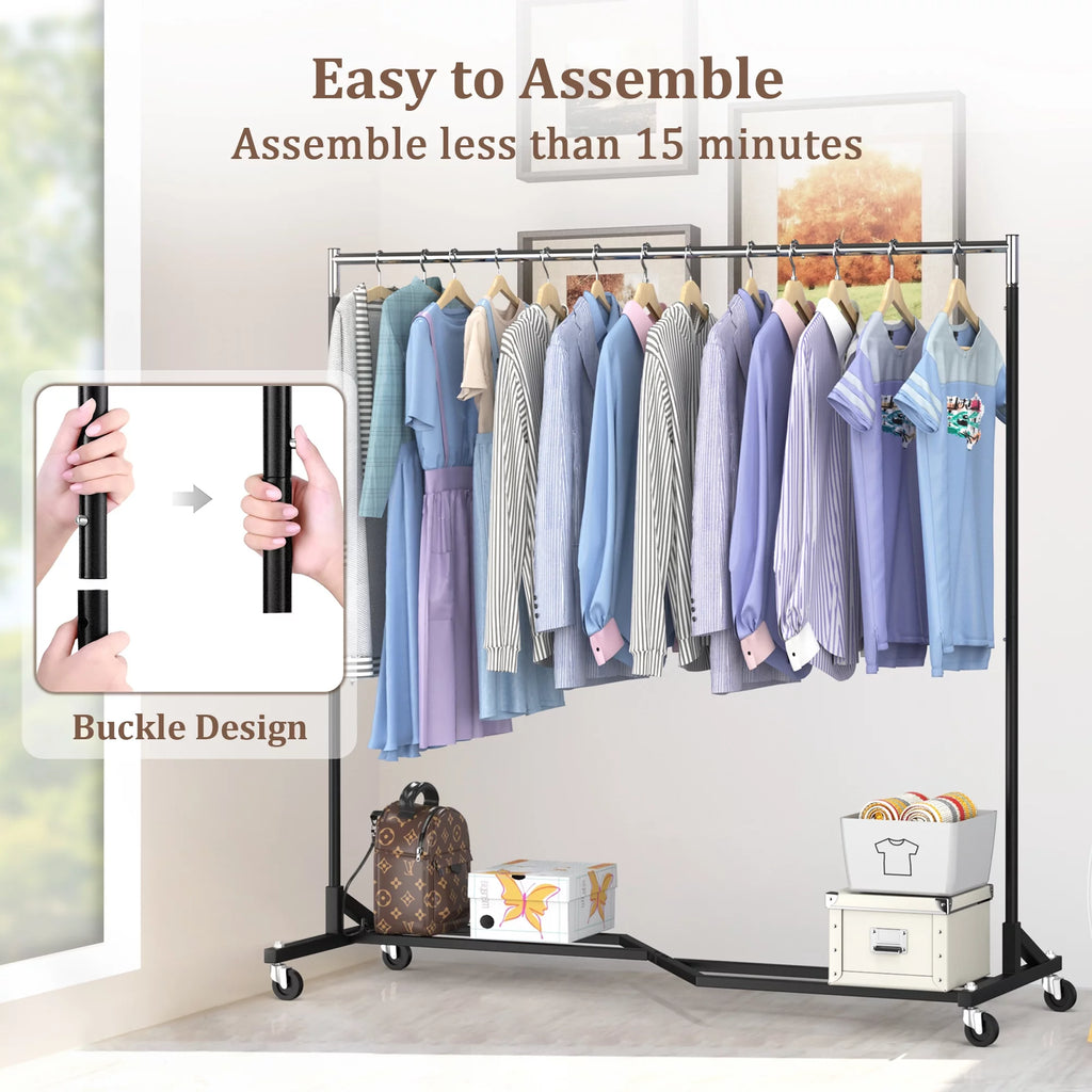 400 lbs Heavy Duty Rolling Garment Rack with Wheels T462
