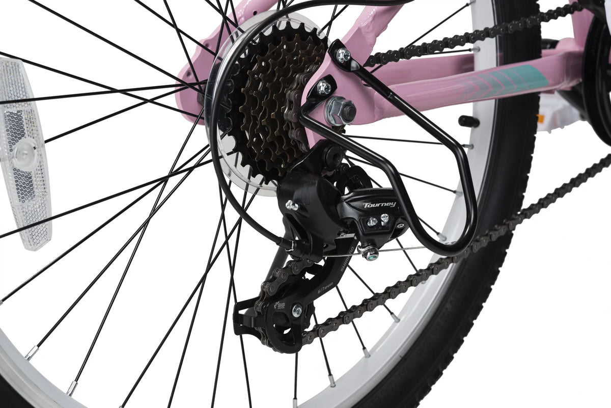 24 Girls 7-Speed Cruiser Bicycle Pink P49006
