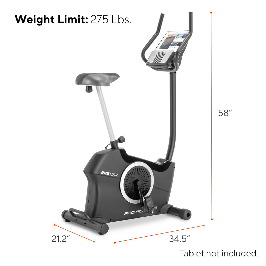 Recumbent Exercise Bike with Display and Tablet Holder I56859