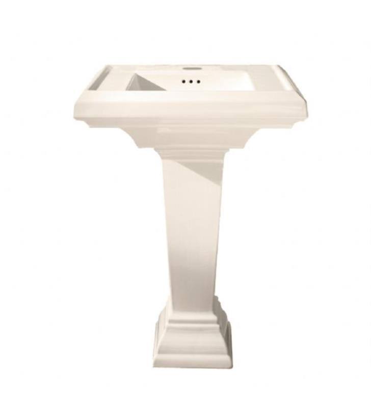 White Pedestal Bathroom Sink O395181