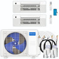 18,000 BTU 2 Zone Ceiling Cassette Ductless Air Conditioner and Heat Pump T52227