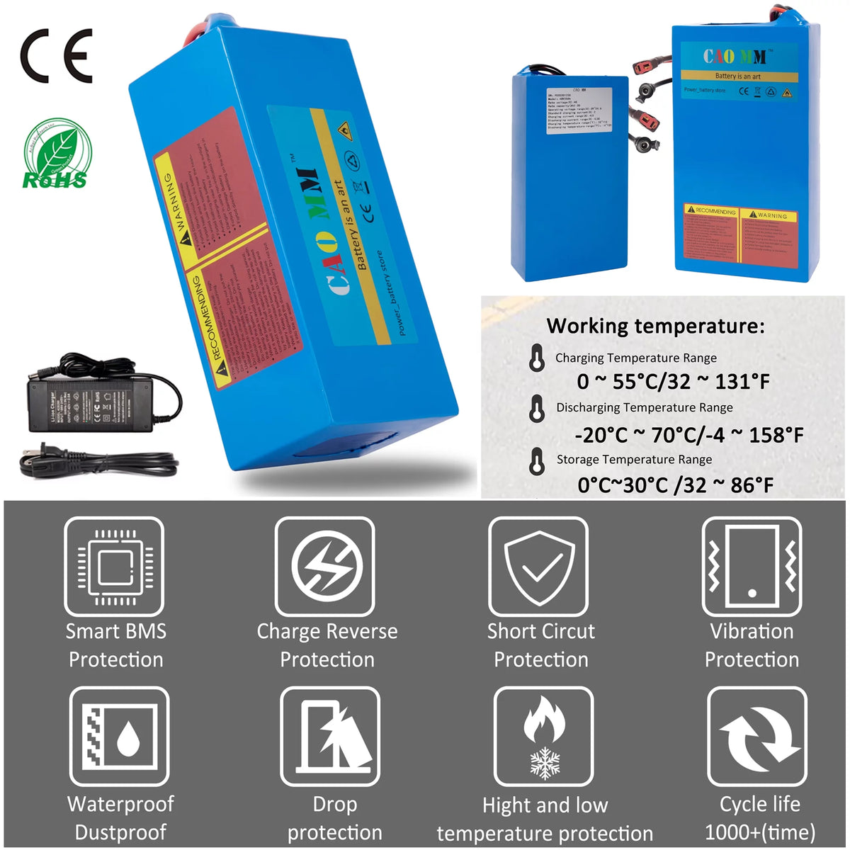 48V 8Ah Lithium Battery with Charger P4452