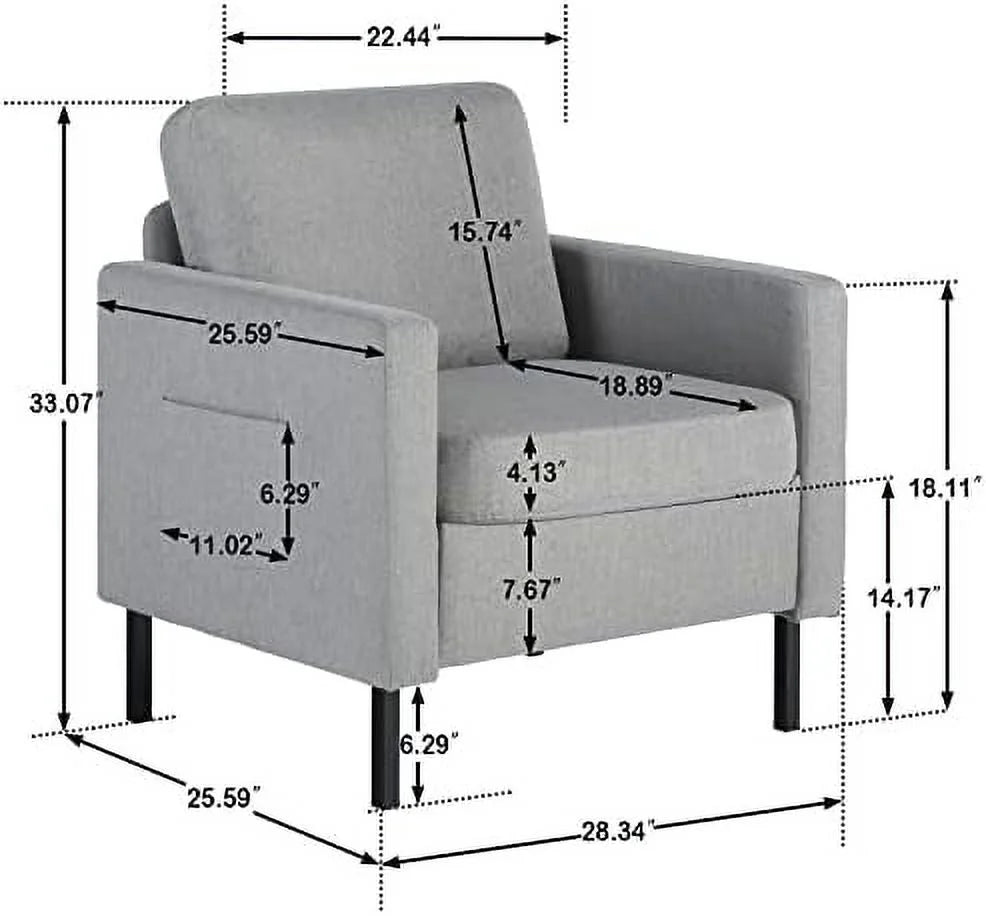 Living Room Chairs Set of 2 with Arms Q3861