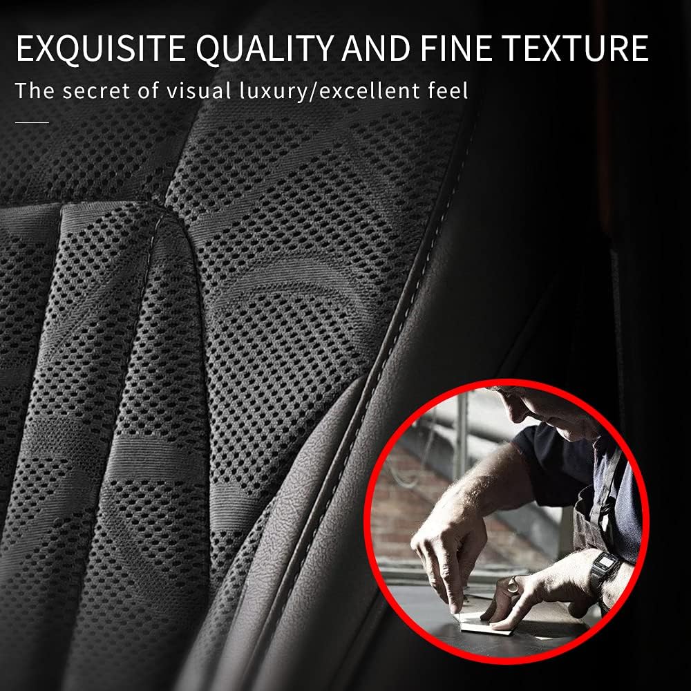 Faux Leather Car Seat Covers Full Set Black F829909