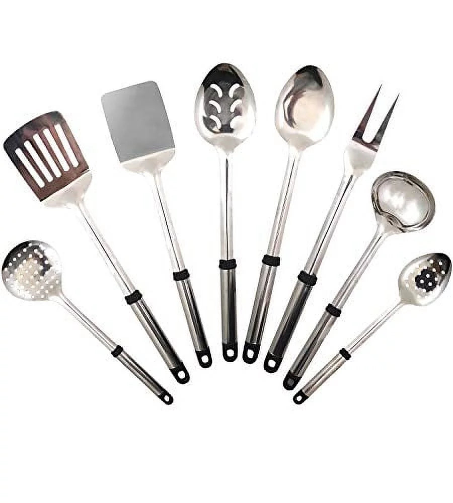 Stainless Steel Cooking Utensils Set of 8 J7122