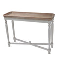42" Brown and White Distressed Rectangular End Table O68558