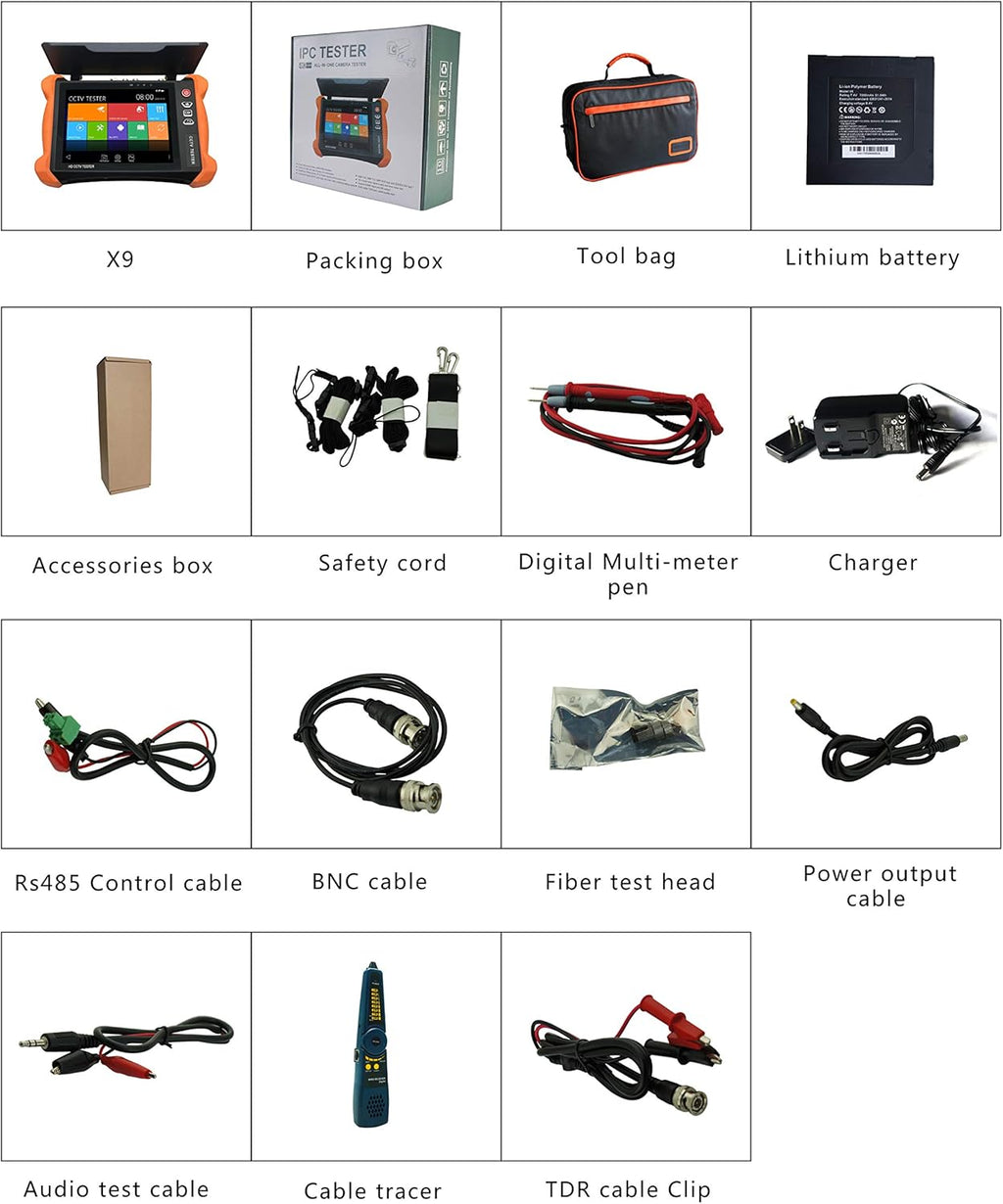 8 Inch All in One IP Camera Tester Security CCTV Tester Monitor U722