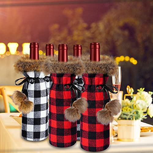 6 Pack Christmas Wine Bottle Cover A965