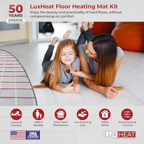 70sqft 120v Floor Heating Mat Kit with WiFi Thermostat R7937
