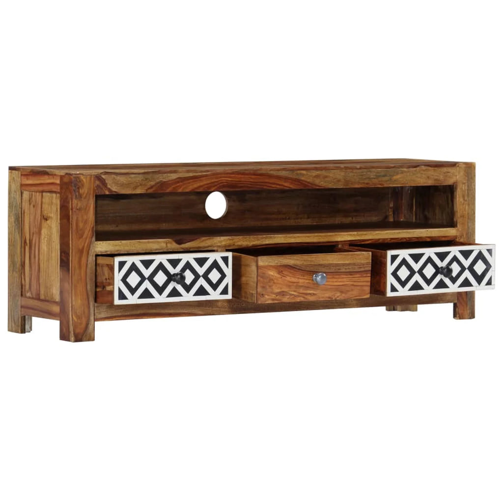 Sheesham Wood TV Stand with 3 Drawers R76047