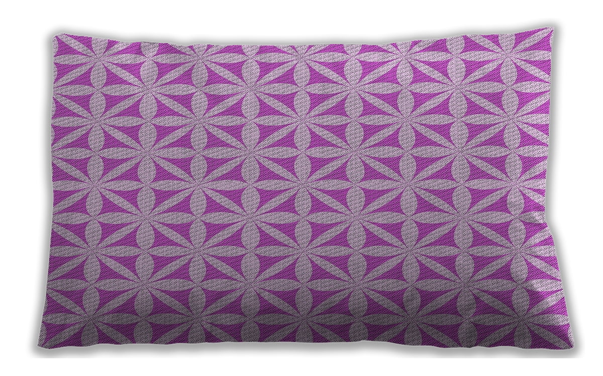 Indoor Rectangular Patterned Lumbar Throw Pillow, 13 inch by 19 inch O6563