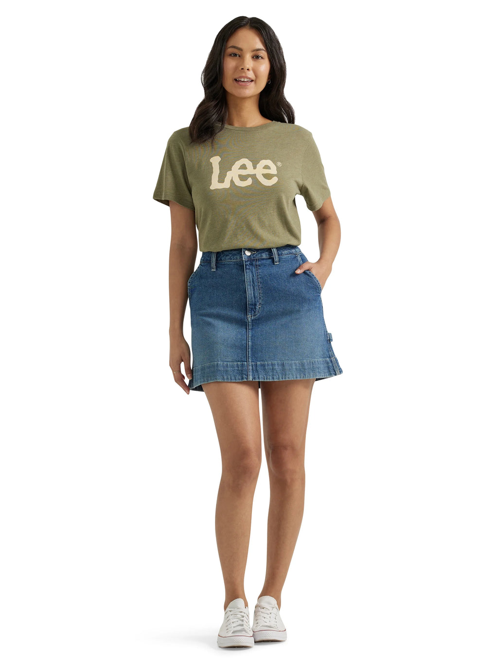 High Rise Loose Fit Denim Skirt A1915