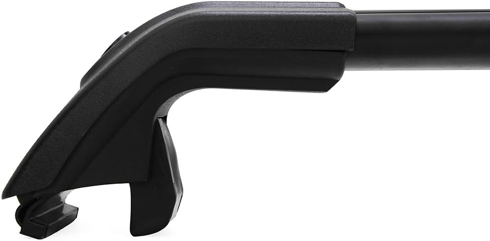 Black Adjustable Lockable Roof Rack Side Rails Cross Bars R883896