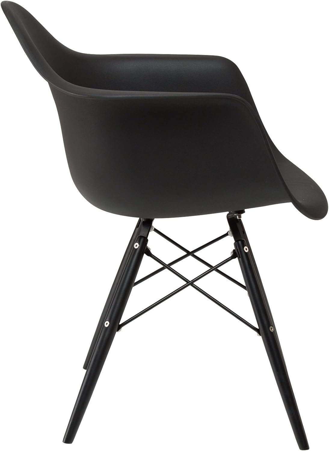 Black Arm Shell Chair E5926