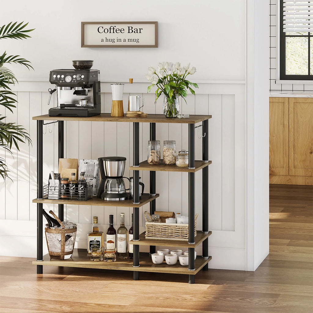 5 Tier Oak Baker's Rack D8105