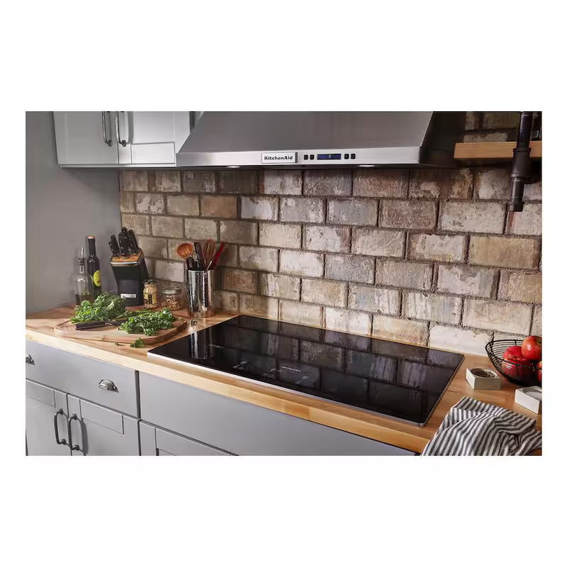 Black Stainless Steel Electric Cooktop with 5 Elements V54589