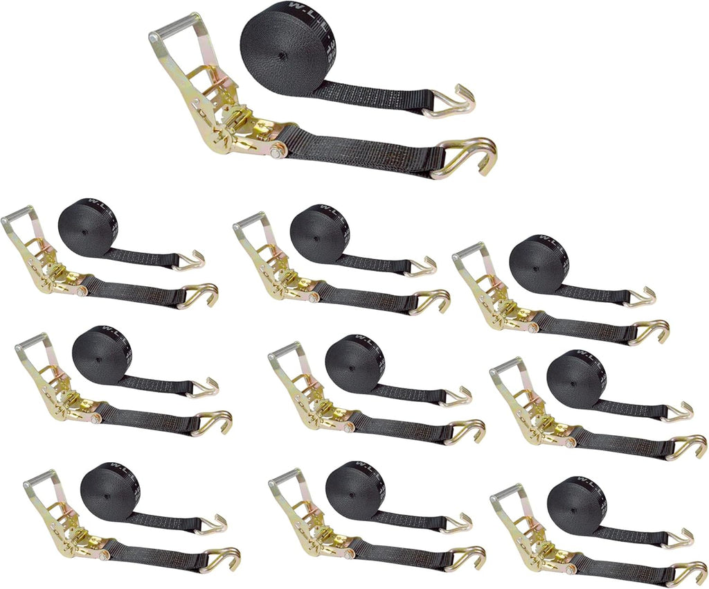 2” x 30’ Double Wire J Hook Ratchet Straps 4 Pack I62808
