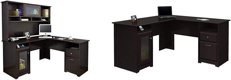 L Shaped Desk with Hutch S8070