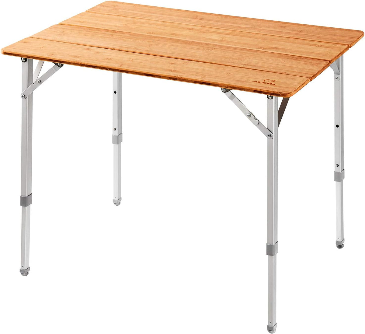 Bamboo Folding Camping Table with Adjustable Height N914152