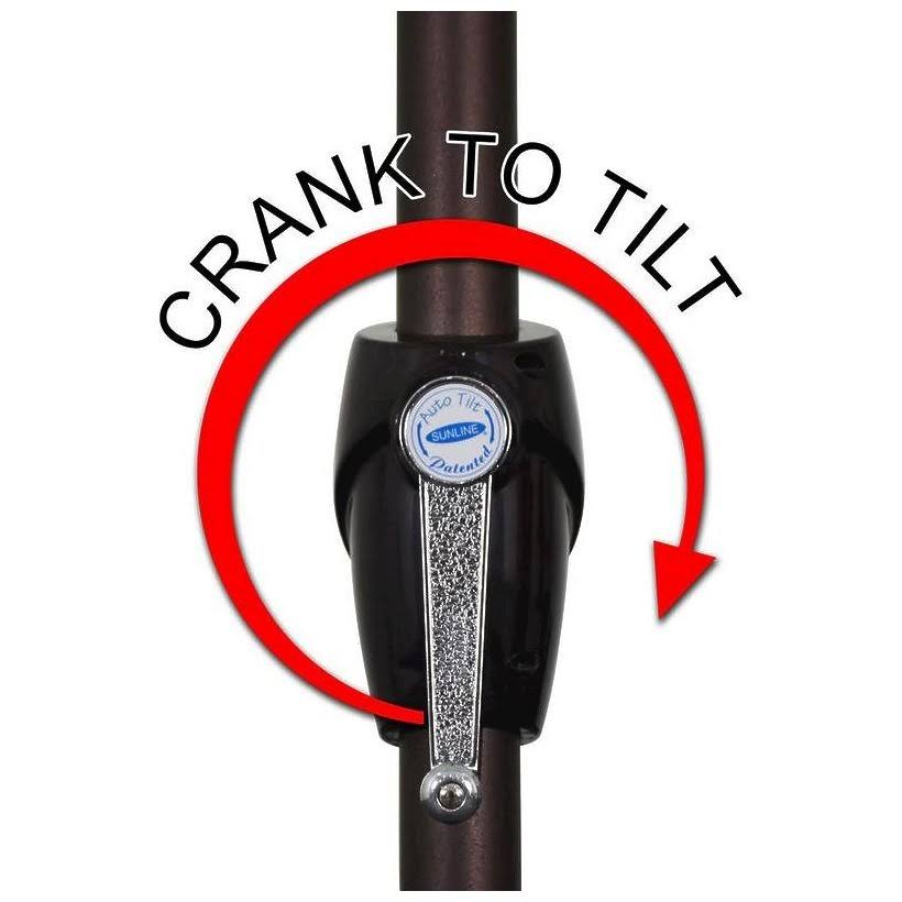 9 ft Aluminum Tilt Crank Lift Patio Umbrella P91974
