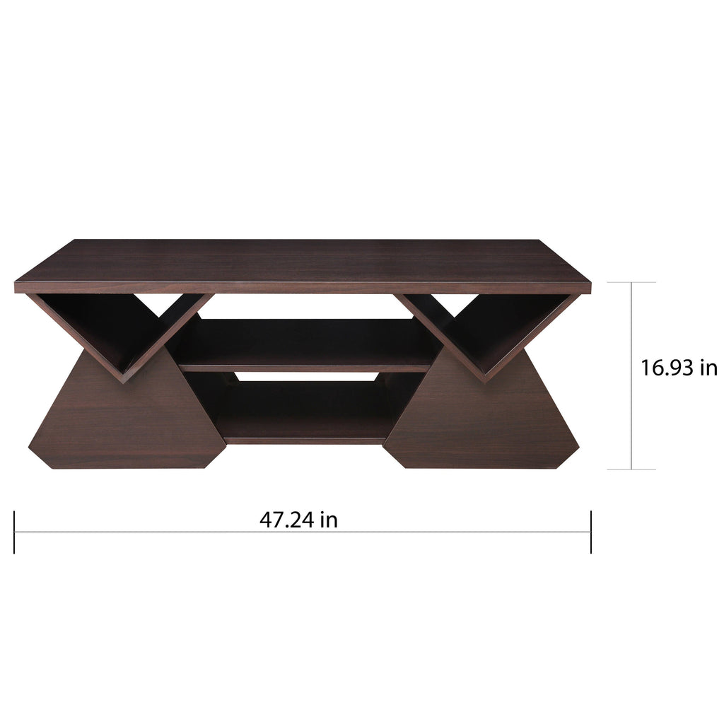 Espresso Geometric Coffee Table Q495015